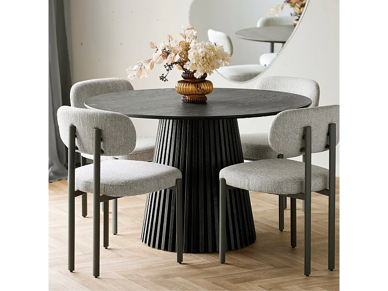 MILY-Set di 2 sedie grigio chiaro