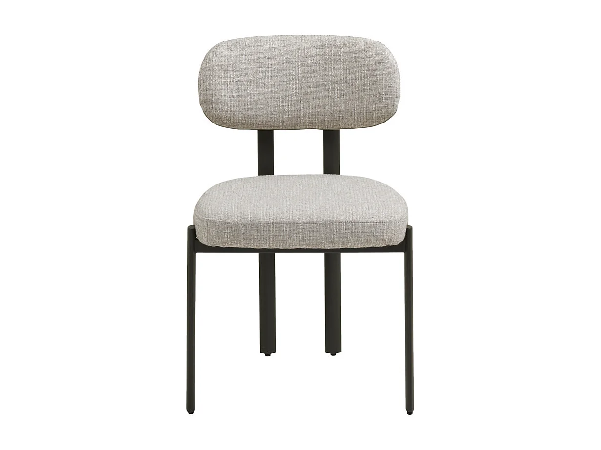 MILY-Set di 2 sedie grigio chiaro