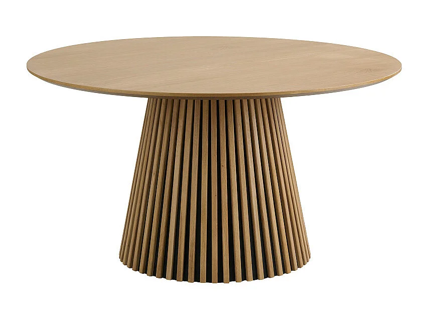 KAIRN- Table à manger ronde 4/6 personnes ø140 cm chêne
