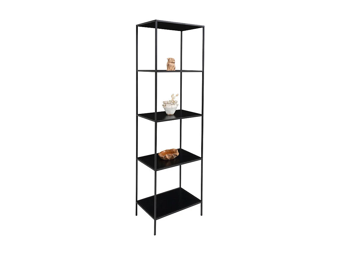 CHIC-Étagère, 5 étagères noire 51x170 cm