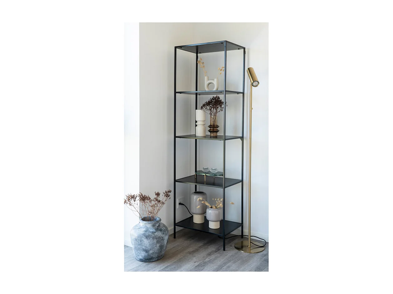 CHIC-Étagère, 5 étagères noire 51x170 cm