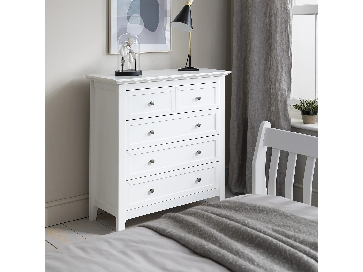 Noa & Nani Karlstad Chest of Drawers 2+3 Drawer in White