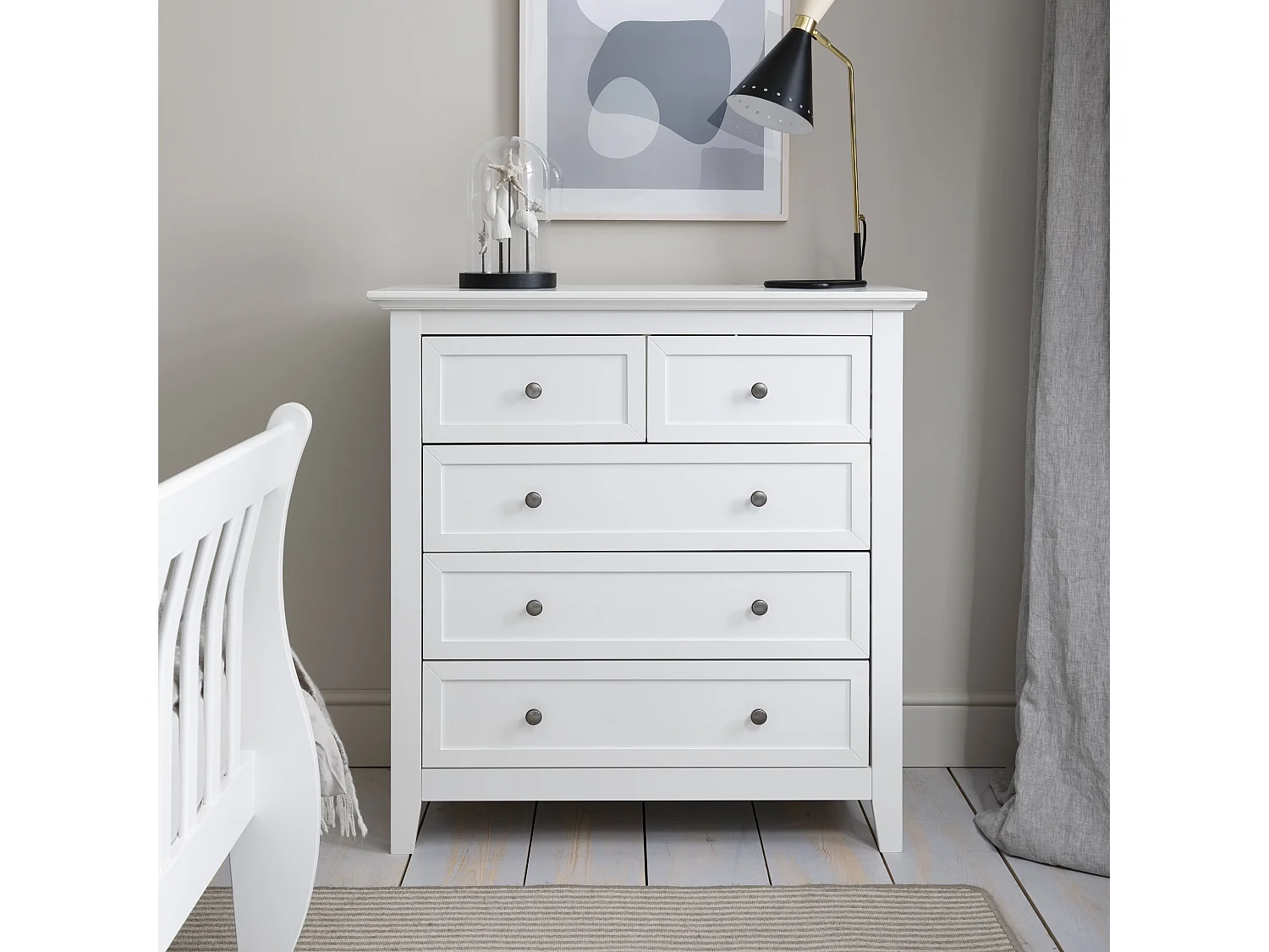 Noa & Nani Karlstad Chest of Drawers 2+3 Drawer in White