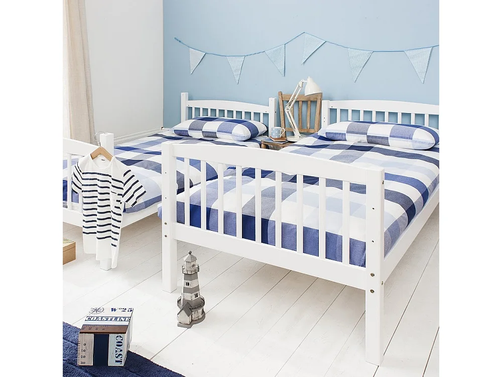 Noa & Nani Brighton Bunk Bed with 2 Single Beds in White