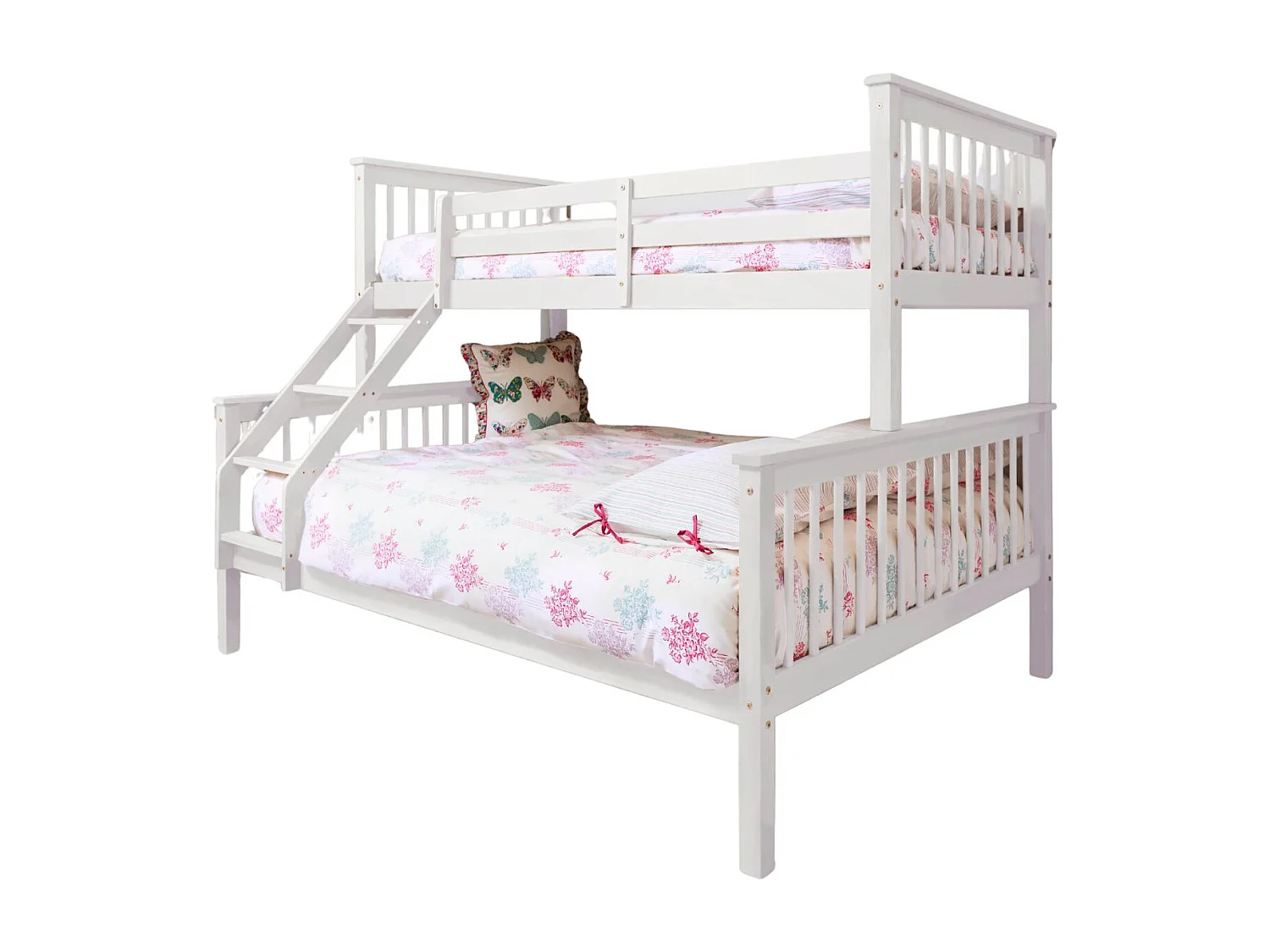 Noa & Nani Hanna Triple Bunk Bed with Single and Double Bed in White