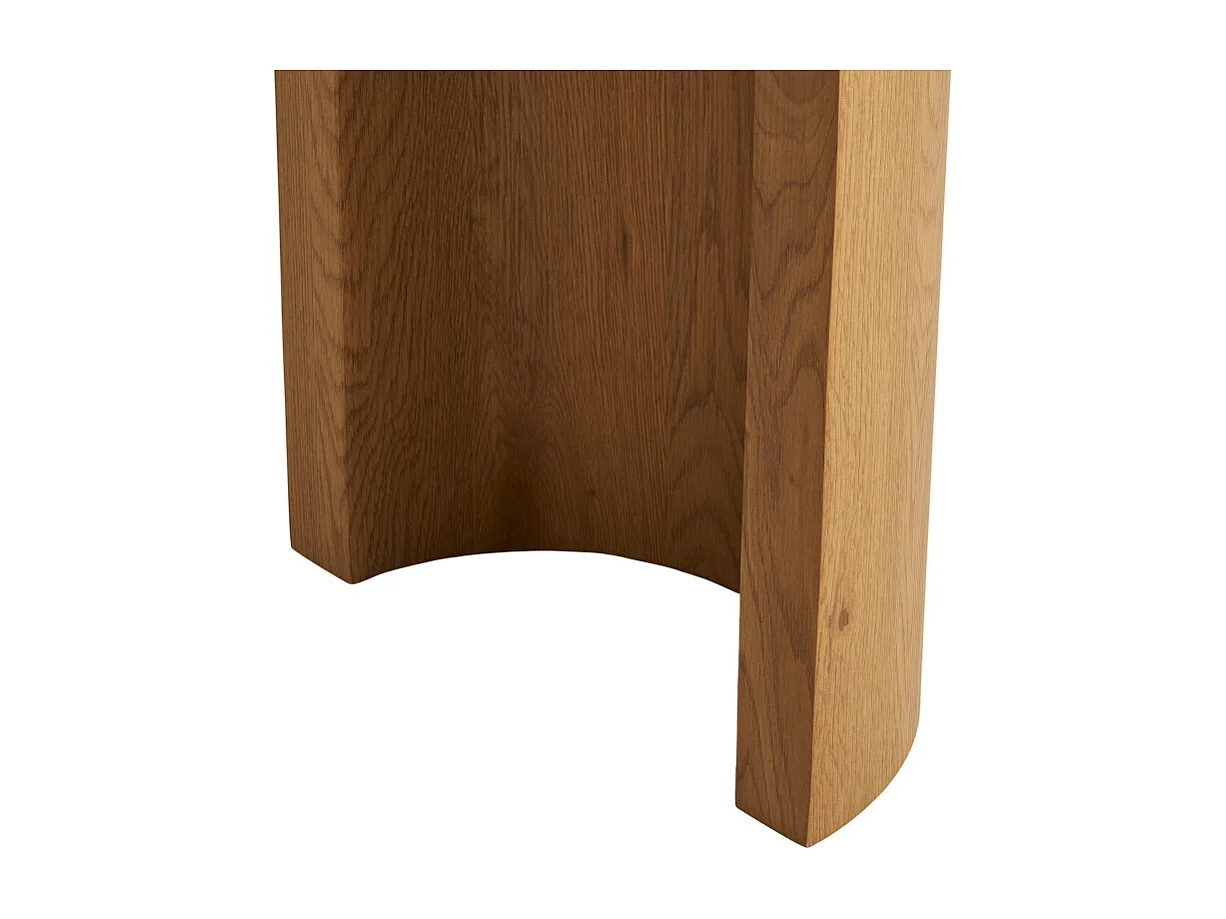 RIIS-Consola de madera natural de 114 cm