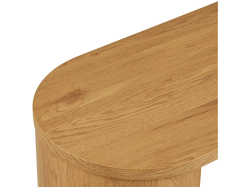RIIS-Consola de madera natural de 114 cm