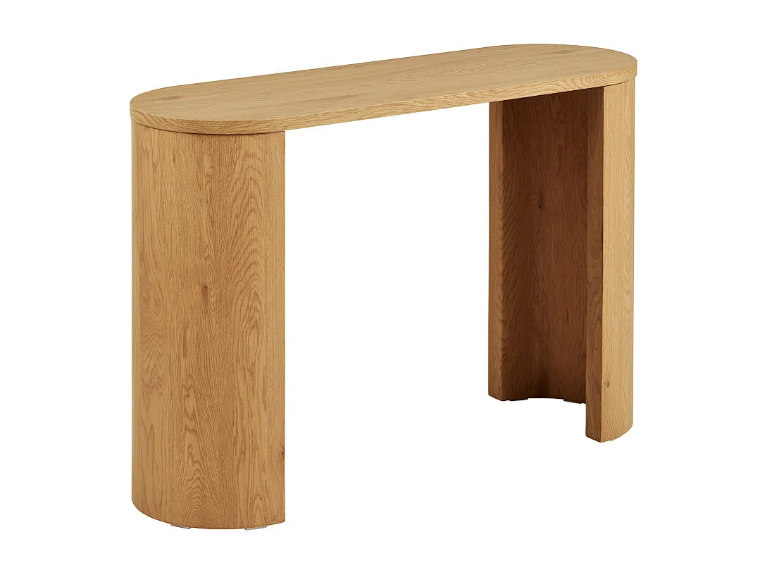 RIIS-Consola de madera natural de 114 cm