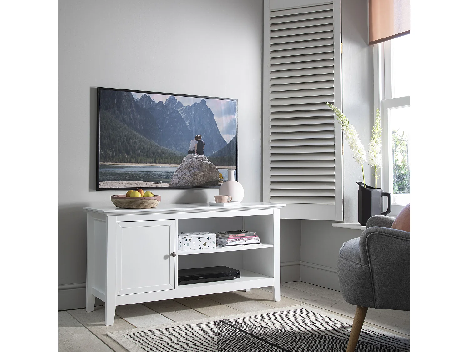 Noa & Nani Karlstad Low Sideboard with Storage in White