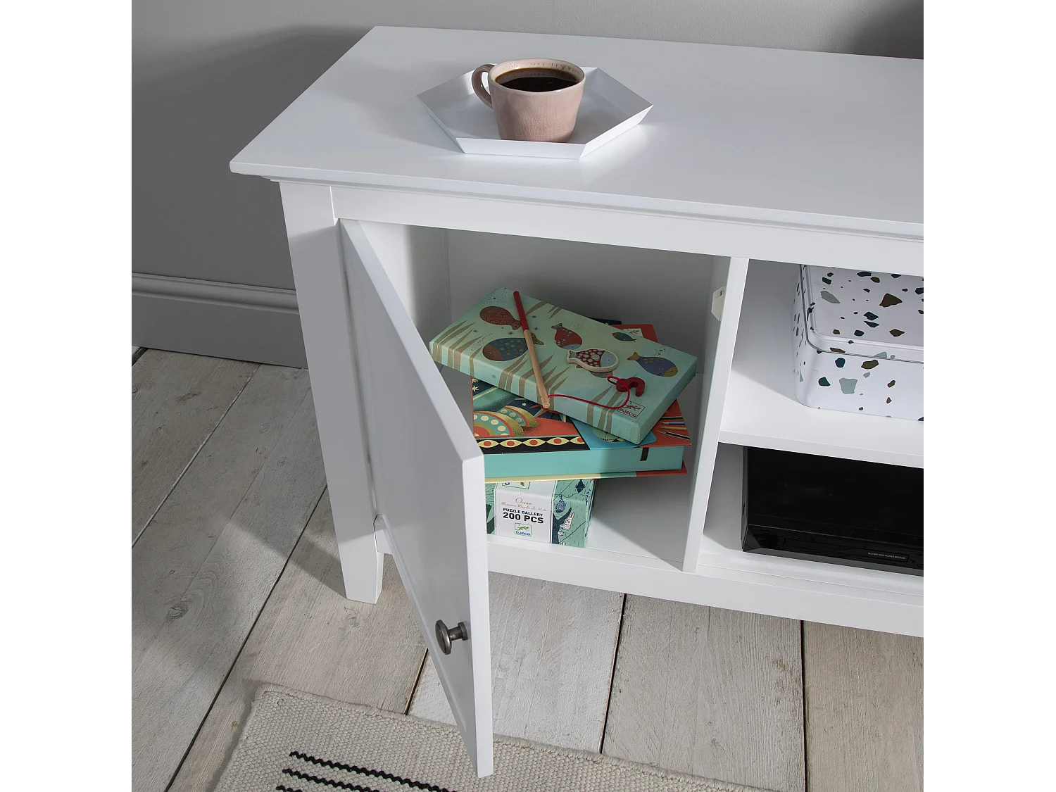 Noa & Nani Karlstad Low Sideboard with Storage in White