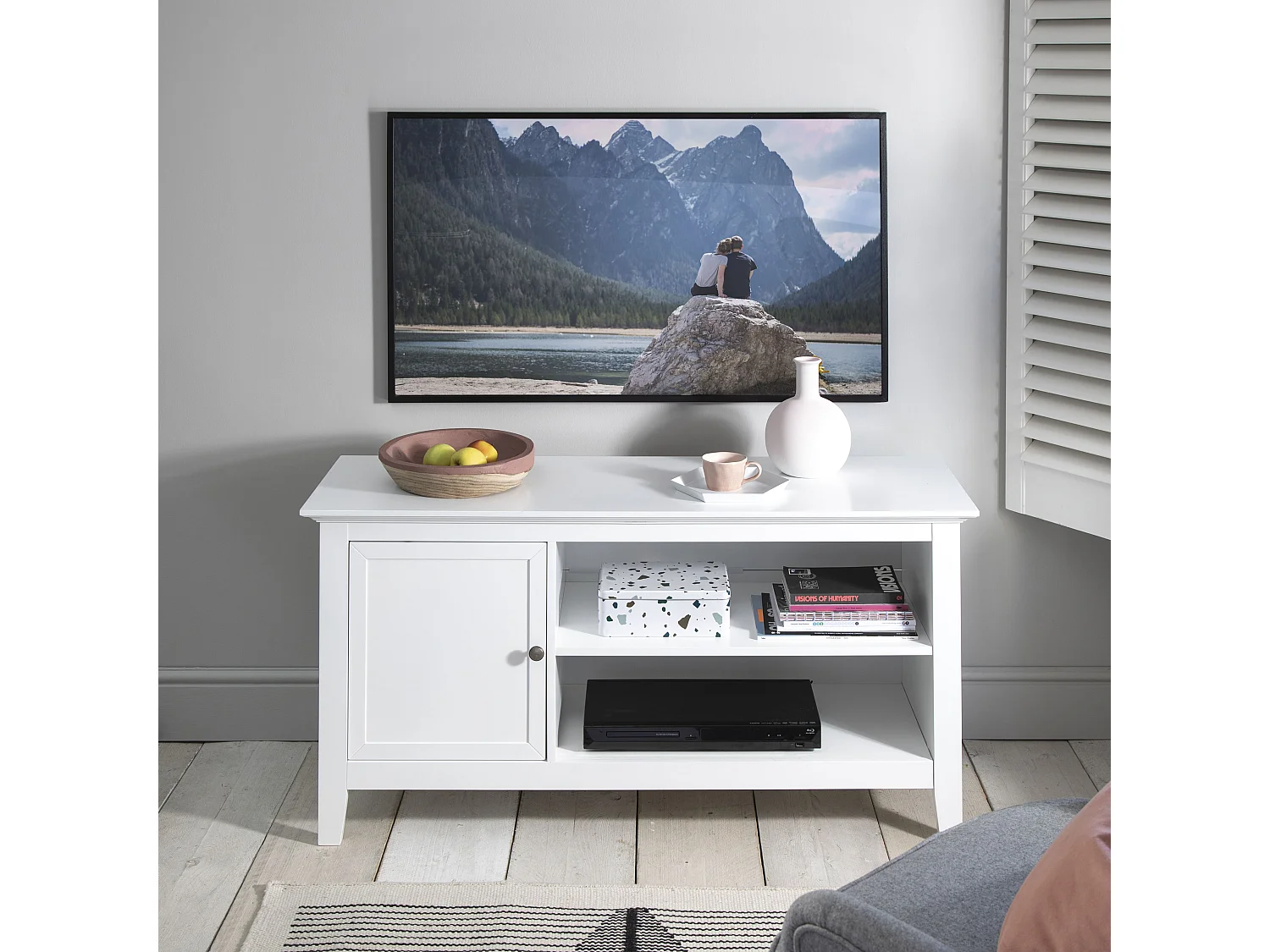 Noa & Nani Karlstad Low Sideboard with Storage in White