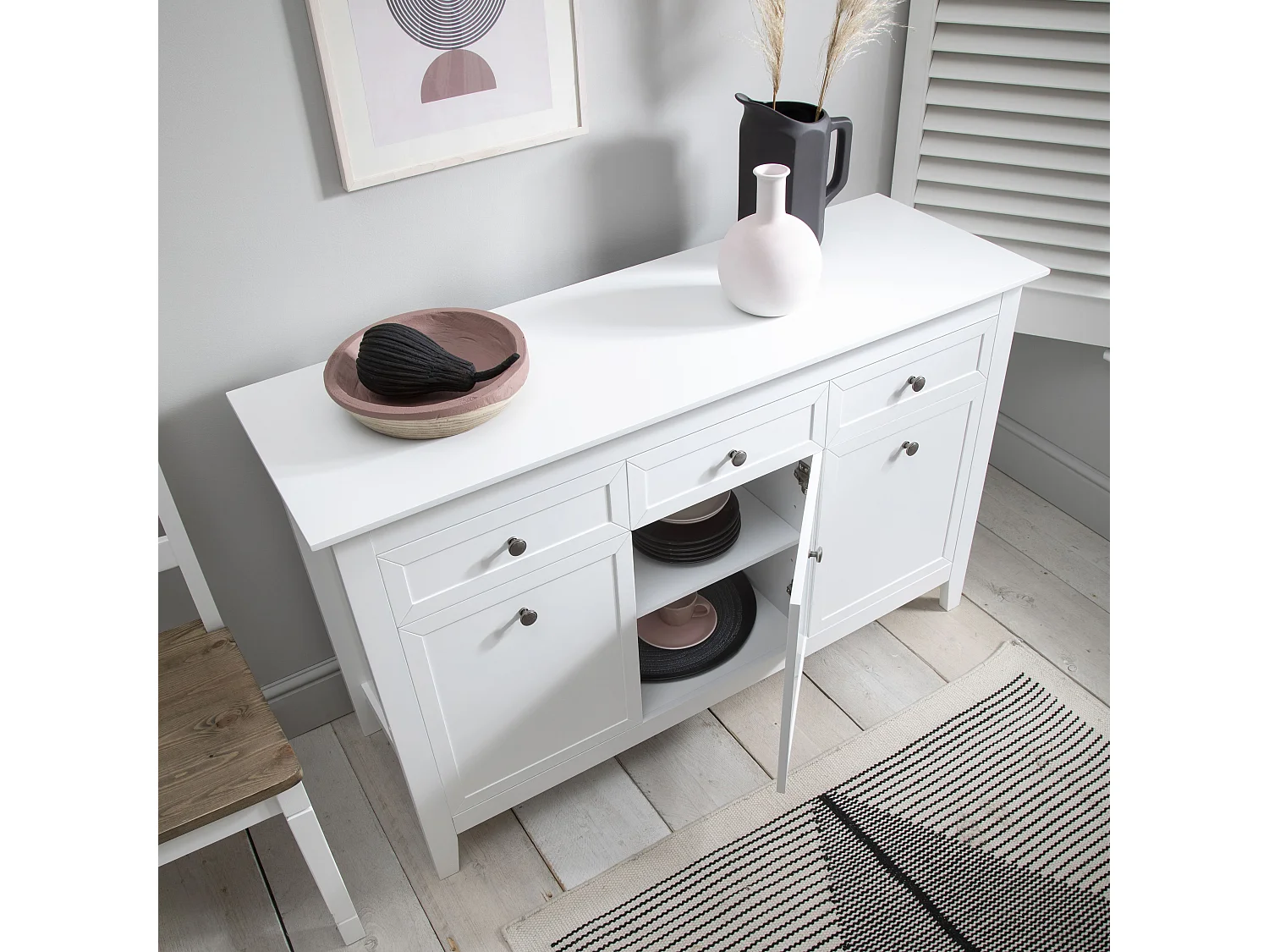 Noa & Nani Karlstad Sideboard with Drawers in White