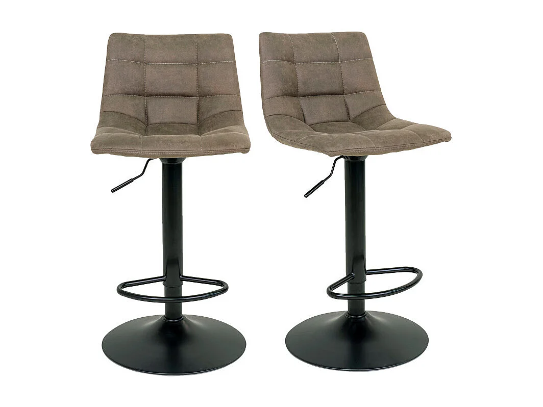 SVIN-Set di 2 sgabelli da bar girevoli marroni vintage