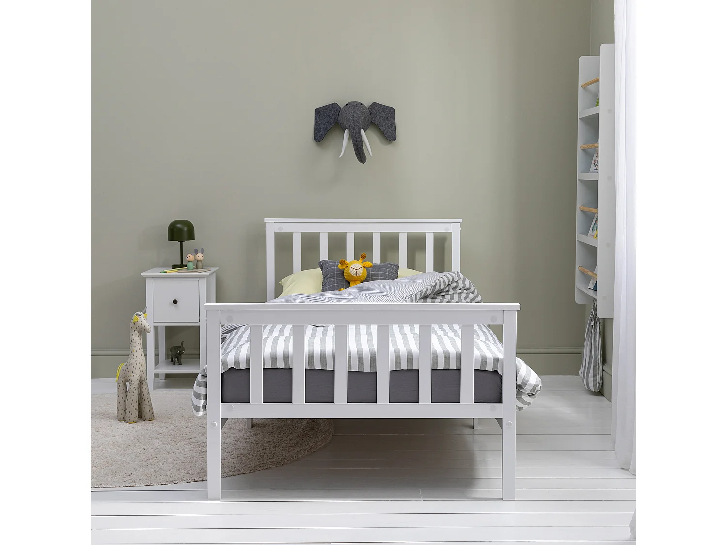 Noa & Nani Otis Single Bed 3ft Frame in White