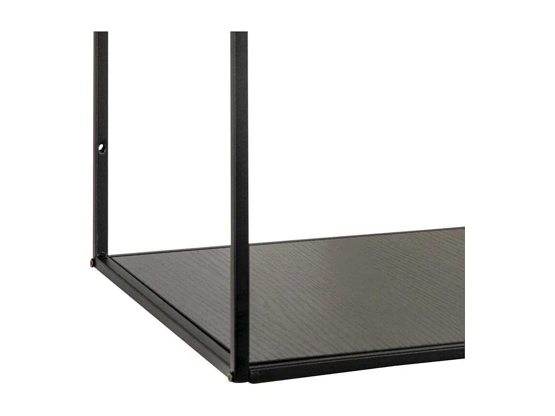CHIC-Étagère murale noire et métal 36x36 cm