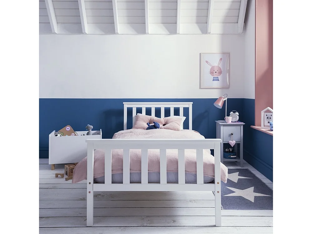 Noa & Nani Dorset Single Bed with Pull Out Spacesaver Trundle in White
