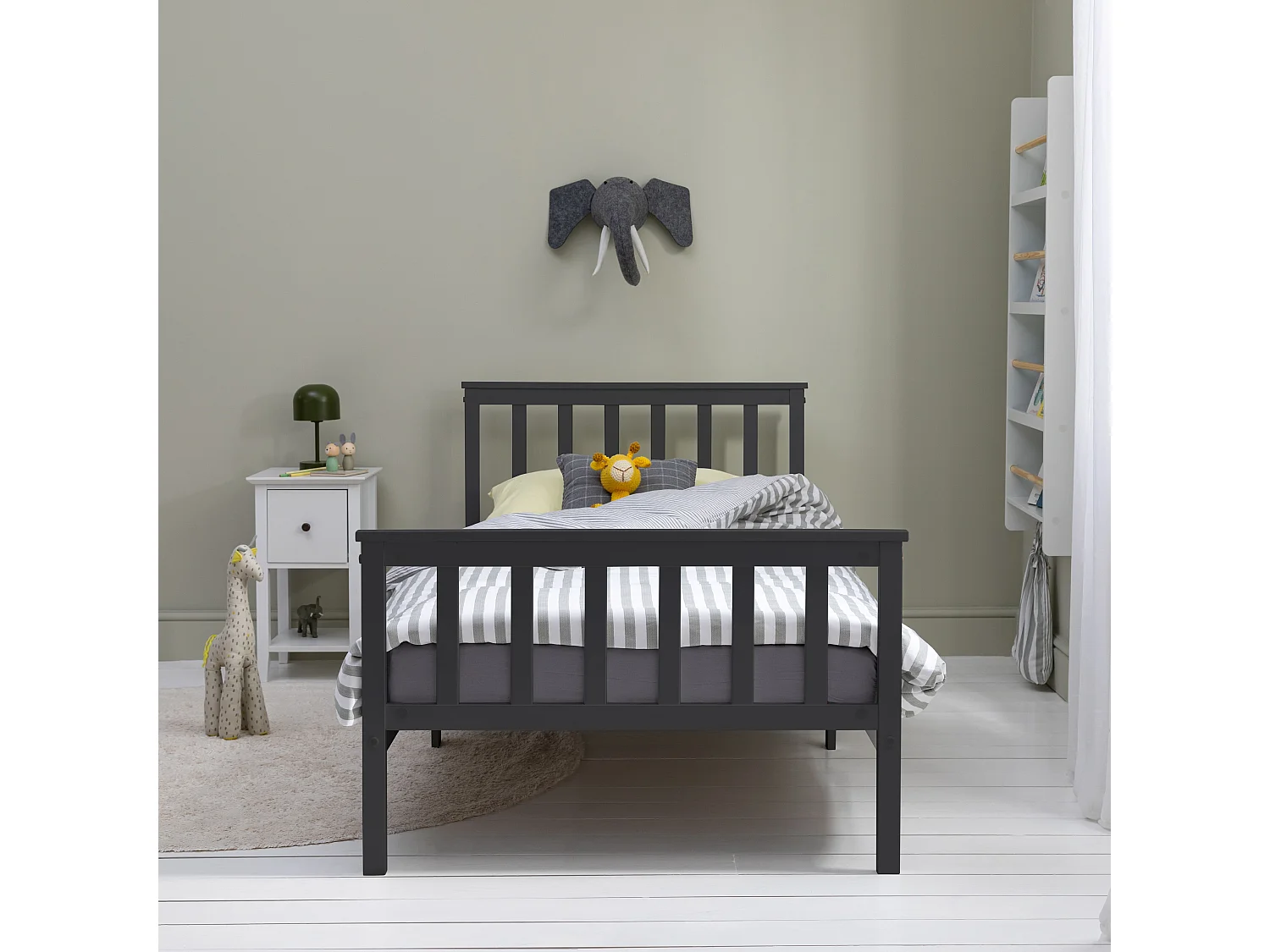 Noa & Nani Otis Single Bed 3ft Frame in Anthracite