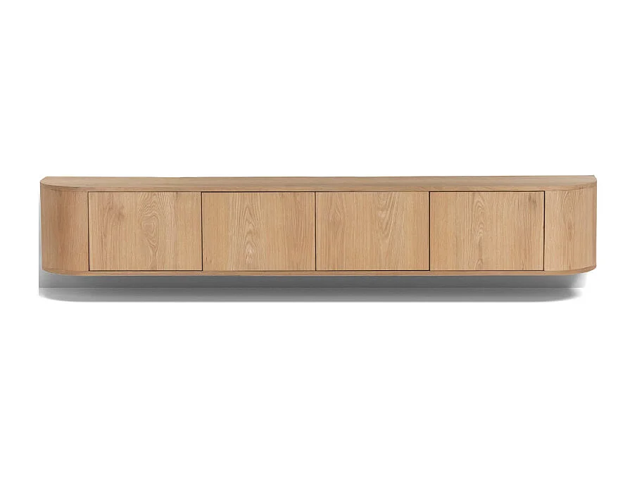 TIAGO-Mueble TV mural 220 cm Roble Expresso