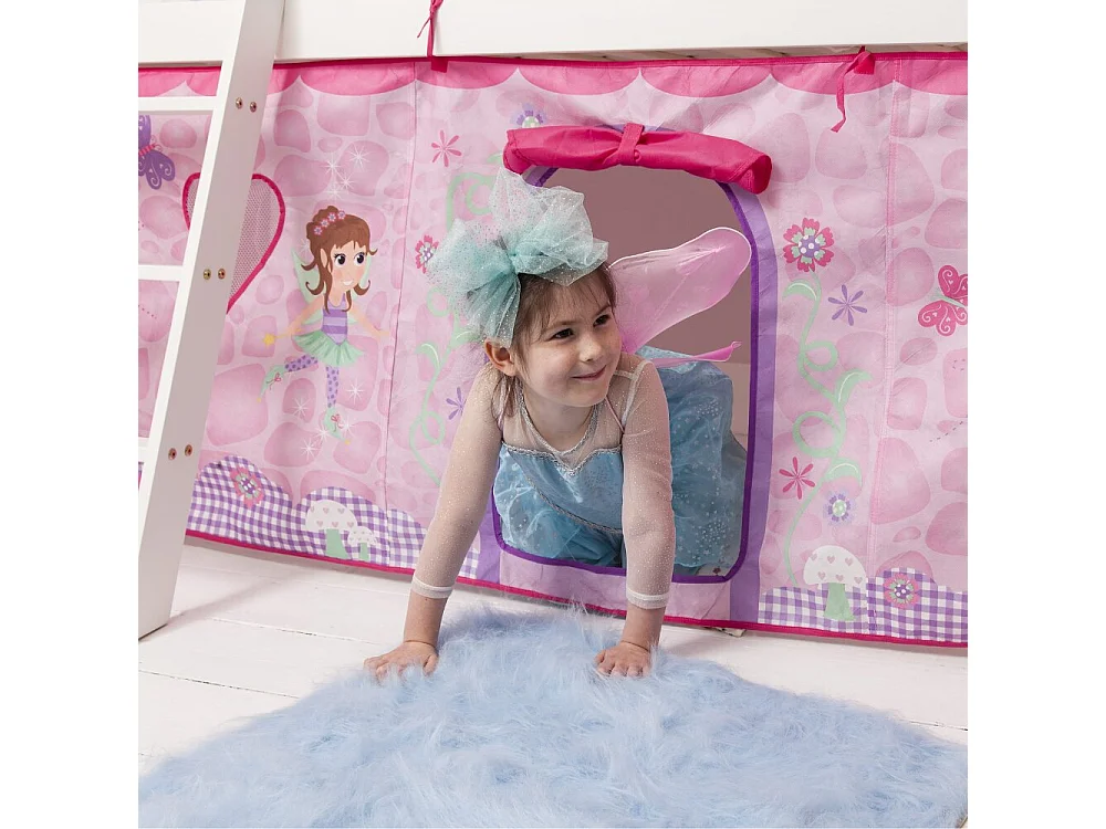 Noa & Nani Moro Cabin Bed Midsleeper with Fairies Package in White