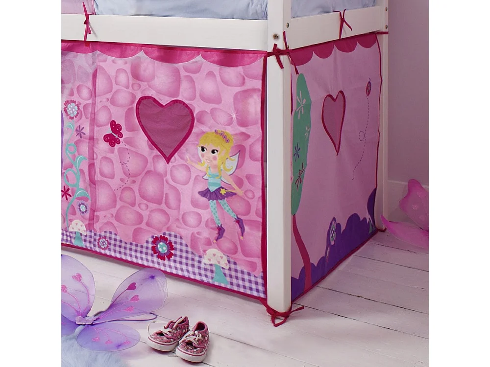 Noa & Nani Moro Cabin Bed Midsleeper with Fairies Package in White