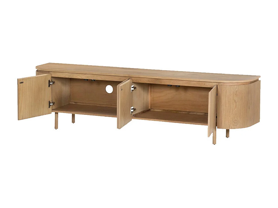 ROVERI-Meuble TV 210 cm chêne