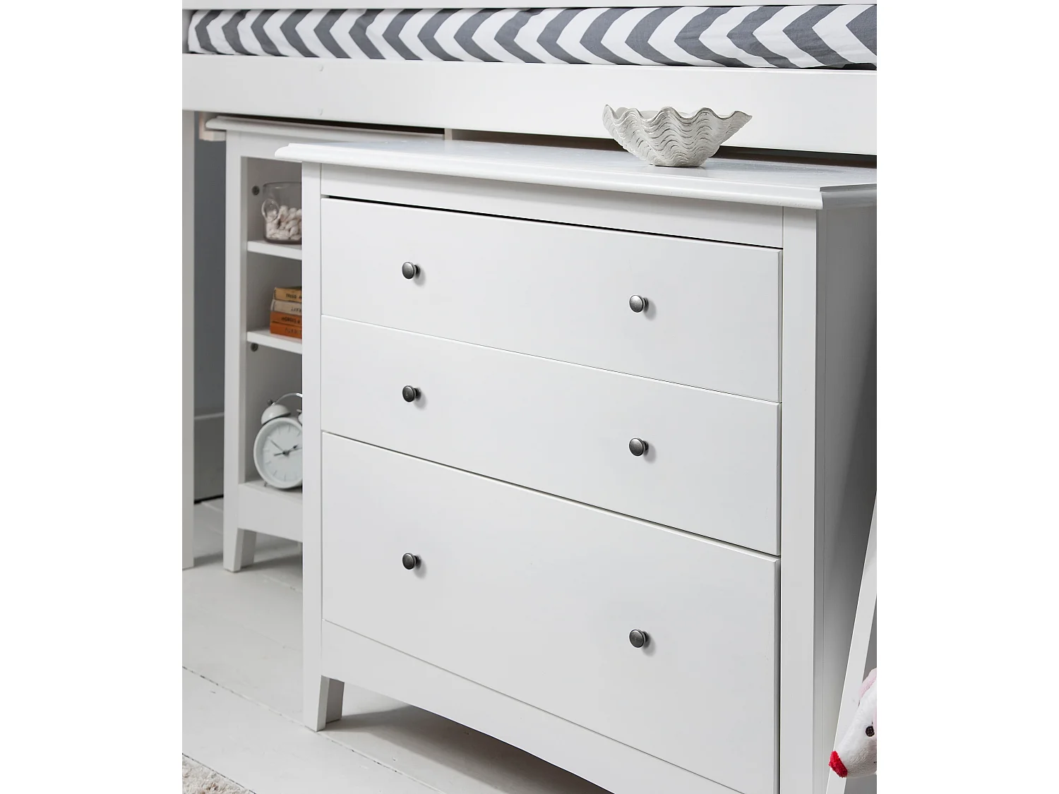 Noa & Nani Una Sleepstation with 2 Chest of Drawers & Desk in White