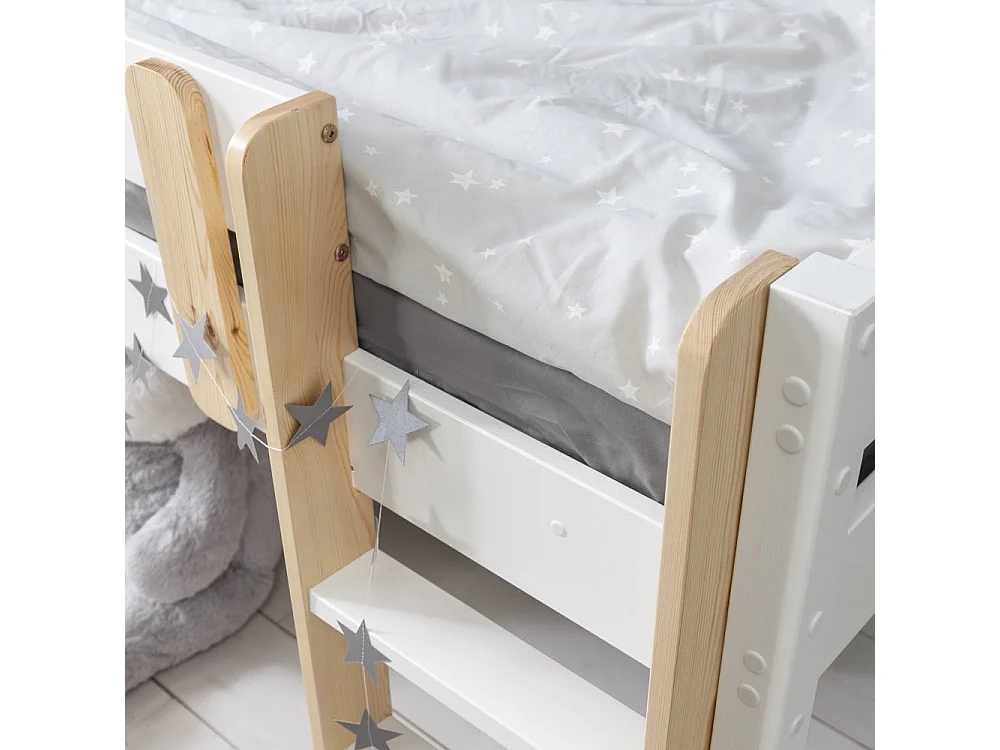Noa & Nani Una Sleepstation with 2 Chest of Drawers & Desk in White