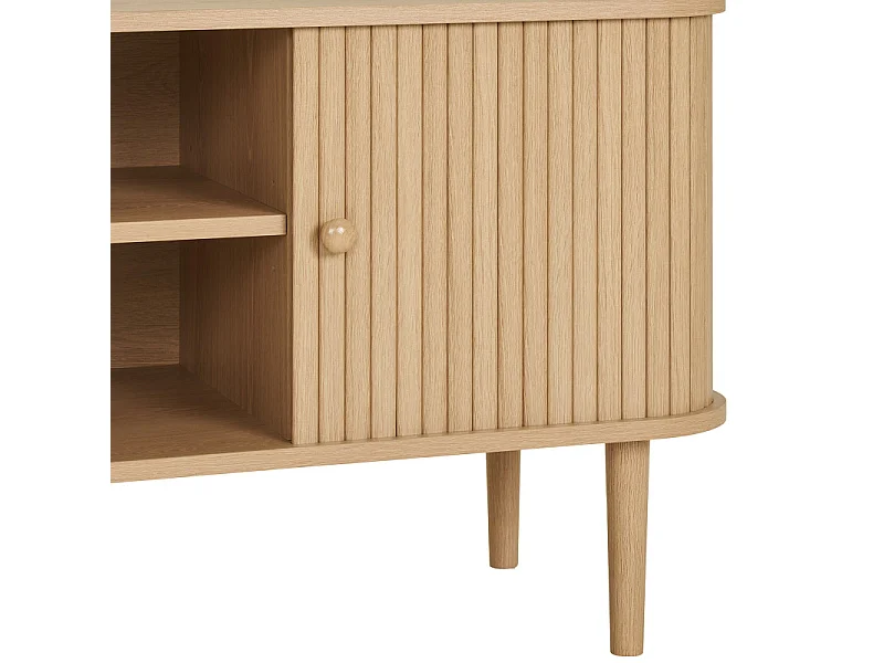 PERLE-Mobile porta TV con finitura in legno naturale 113 cm