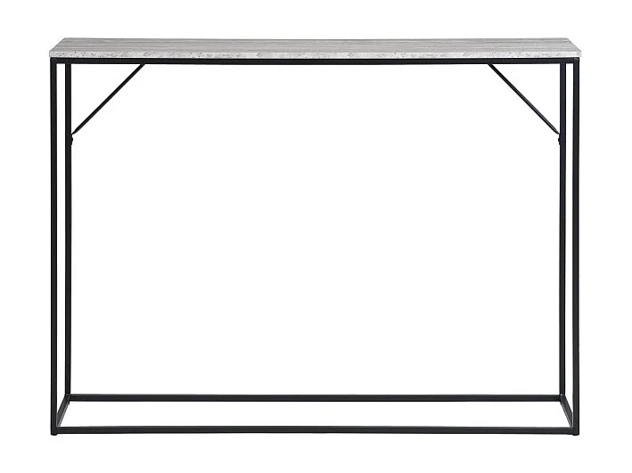 CHIC-Console décor travertin et métal 110x80 cm