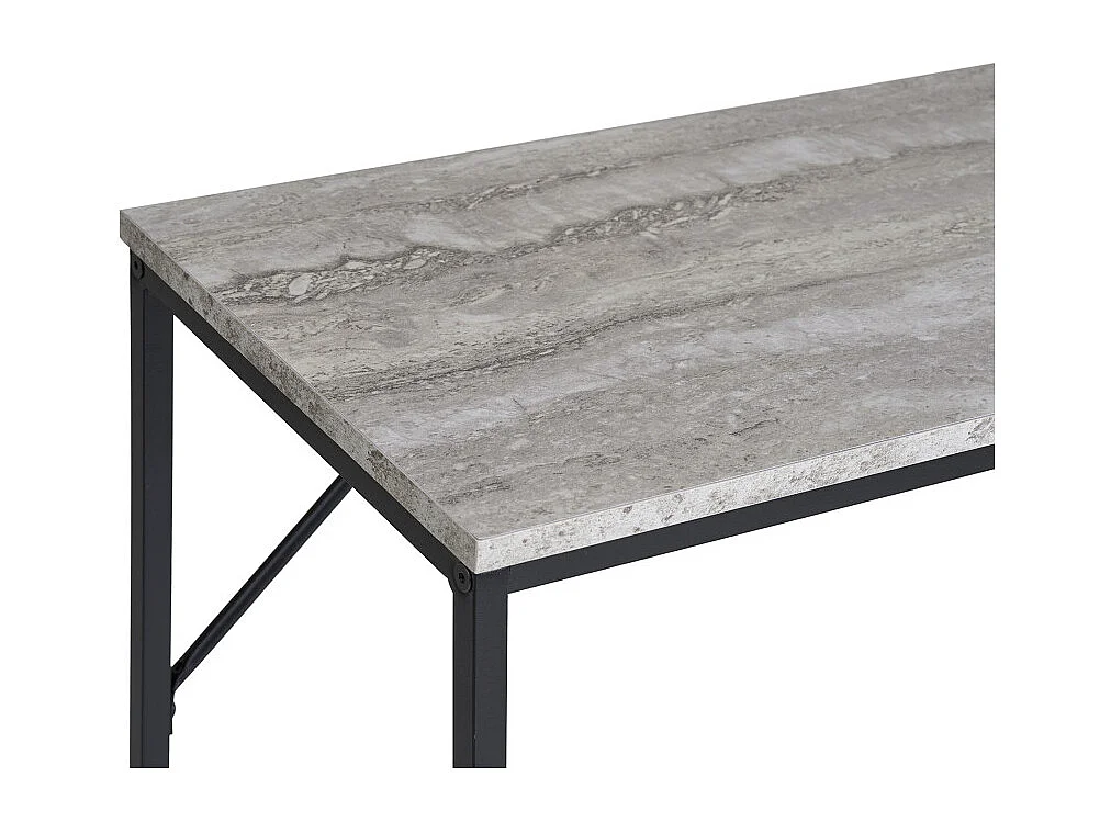 CHIC-Console décor travertin et métal 110x80 cm