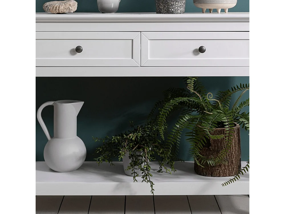 Noa & Nani Karlstad Console Hallway Table with 2 Drawers in White