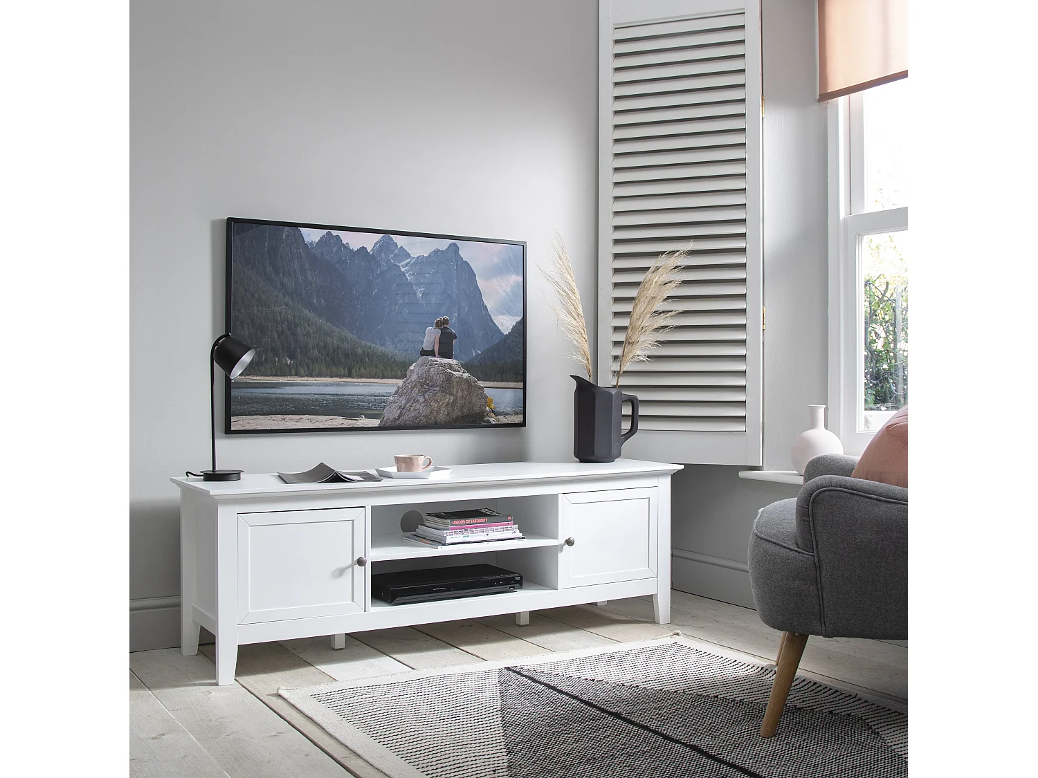 Noa & Nani Karlstad TV Unit with Cupboards in White