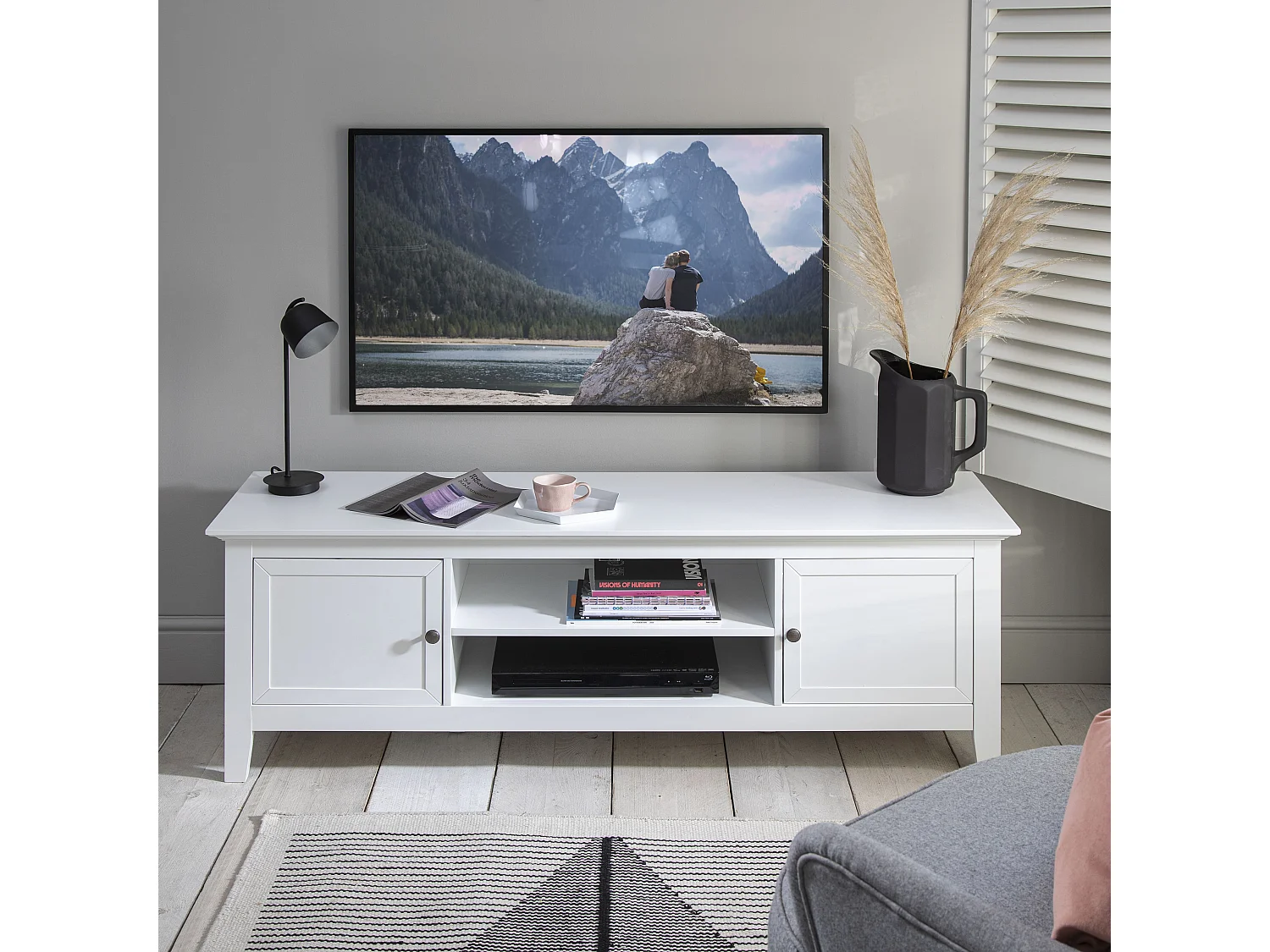 Noa & Nani Karlstad TV Unit with Cupboards in White