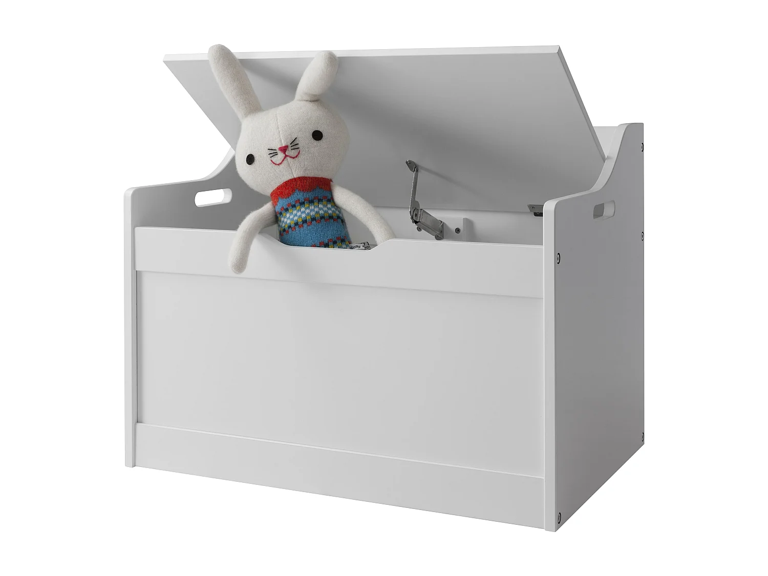 Noa & Nani Lola Kids Toy Storage Box with Padded Seat Cushion - Wooden Chest with Soft-Close Safety Lid