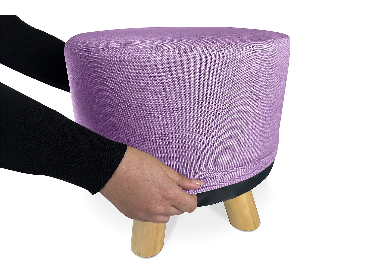 Pouf divano, pouf poggiapiedi lilla – Nemo