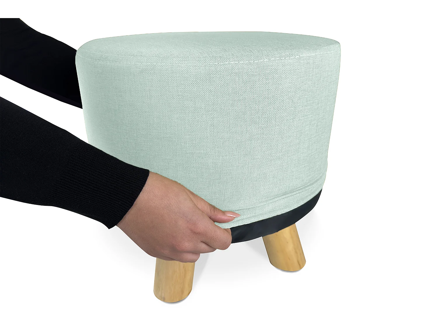 Pouf divano, pouf poggiapiedi verde tiffany – Nemo