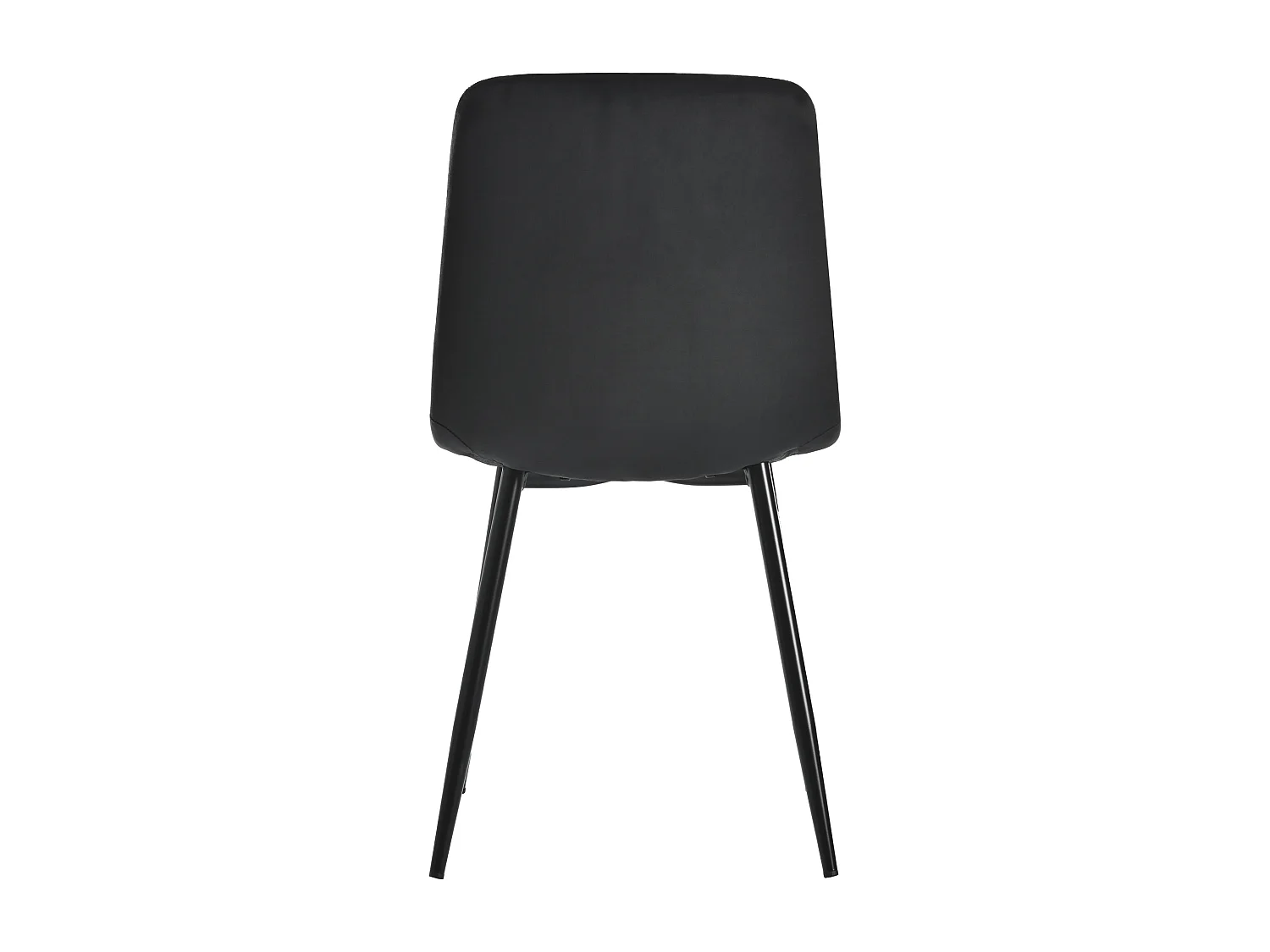 Lot de 4 Chaises de Salle à Manger, Dossier avec Accoudoirs, Assise en Twill Velours, Pieds Métal, Noir