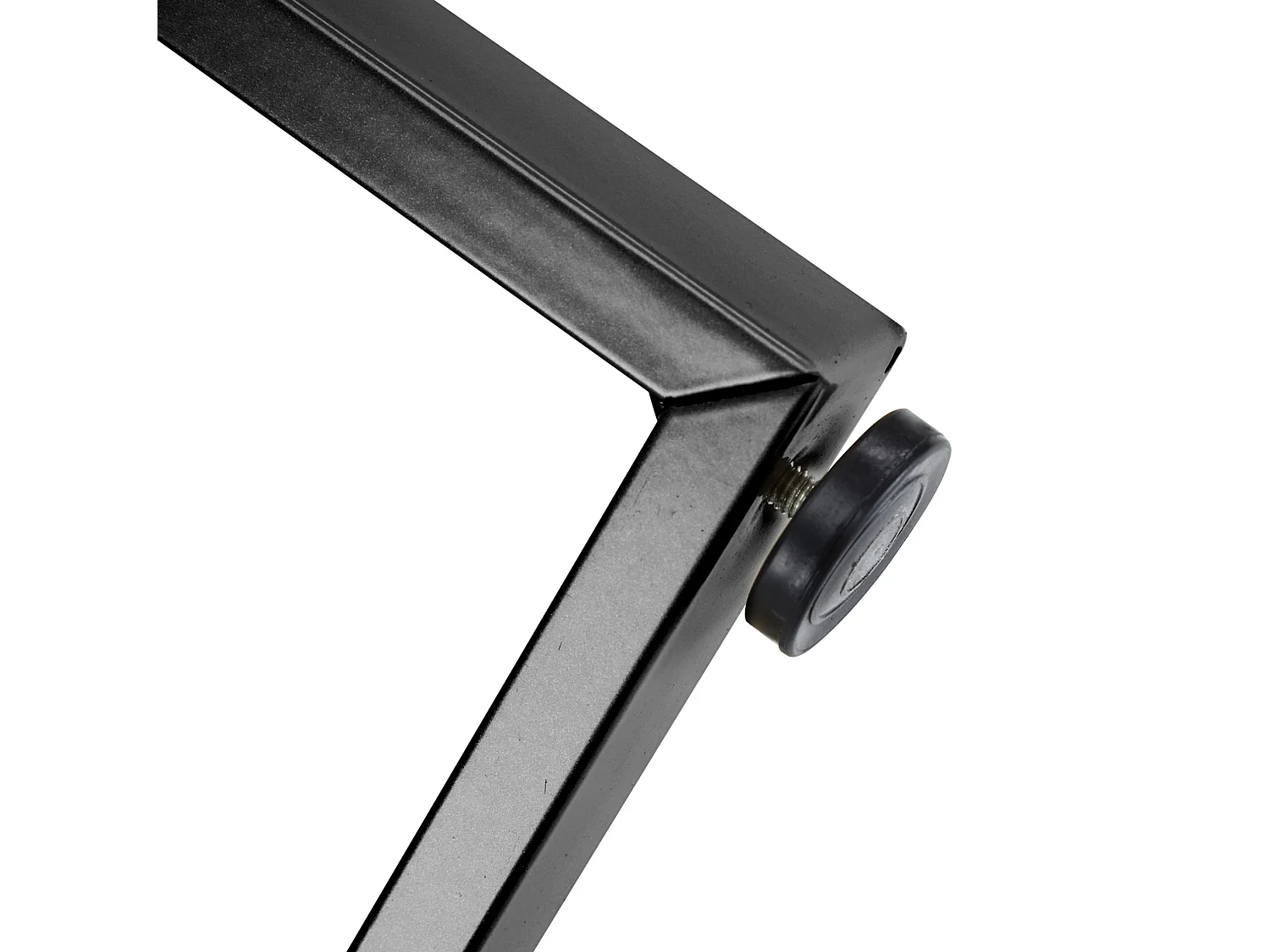 Table à manger ronde 100/75 cm avec motif marbre MDF noir et métal noir