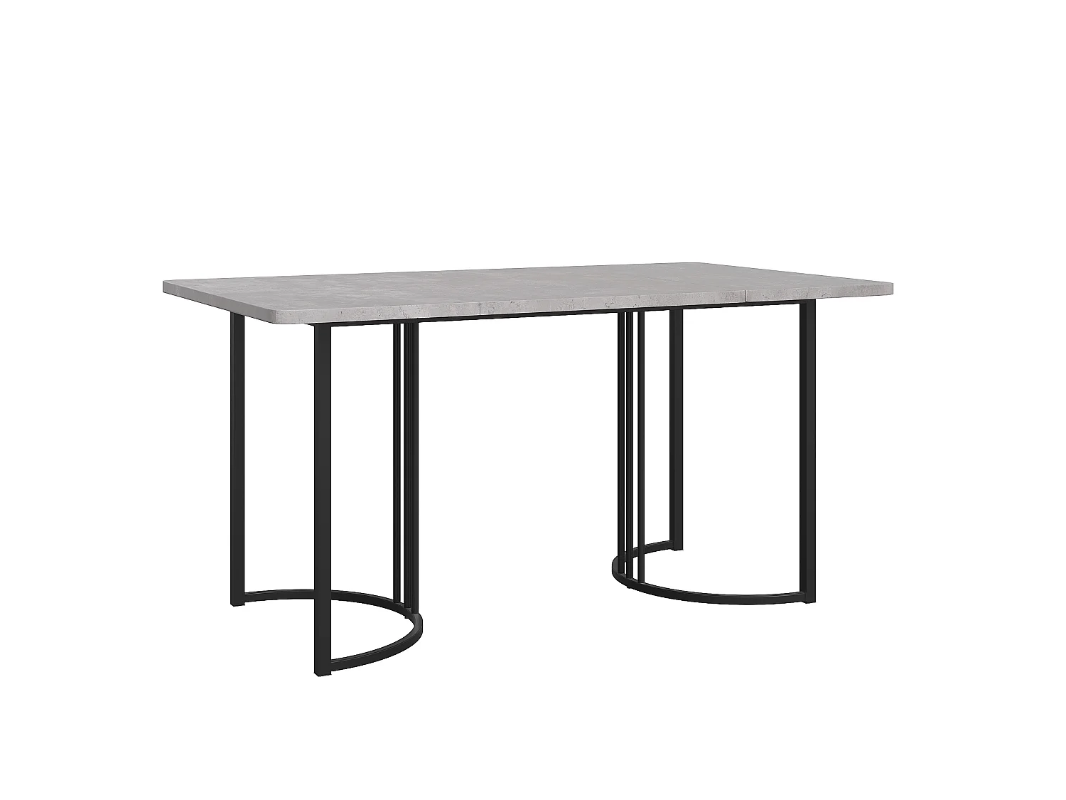 Table à manger 140/80/75 cm avec pieds réglables MDF gris