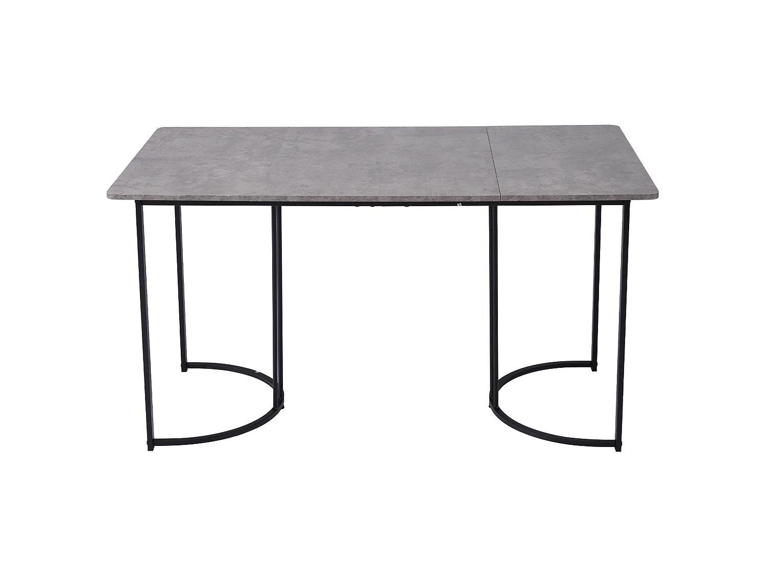 Table à manger 140/80/75 cm avec pieds réglables MDF gris