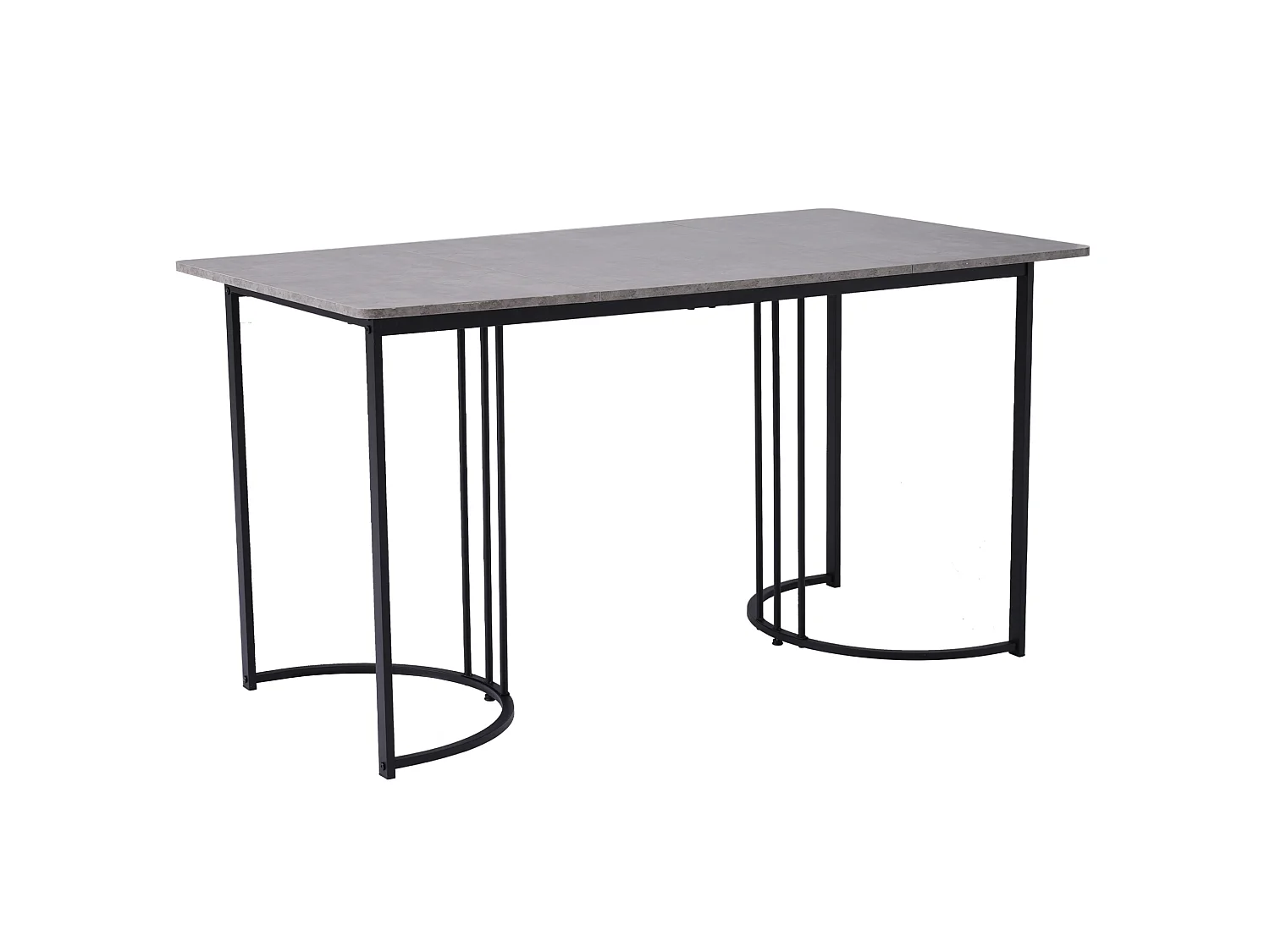 Table à manger 140/80/75 cm avec pieds réglables MDF gris