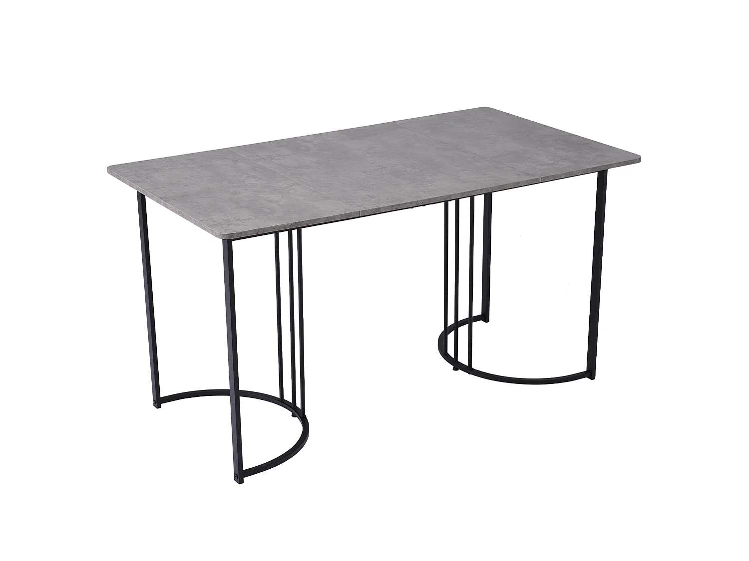 Table à manger 140/80/75 cm avec pieds réglables MDF gris