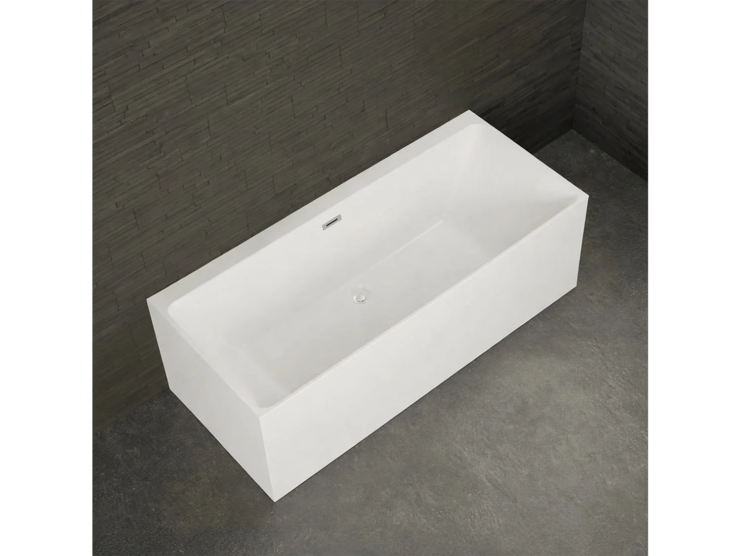 Bundle Cobalt 170 blanche + robinetterie Infinite chromée 170 x75 x56 cm, by SPALINA