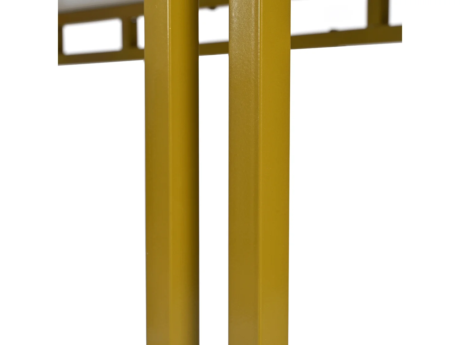 Table à manger 120/70 cm avec pieds métalliques dorés MDF doré
