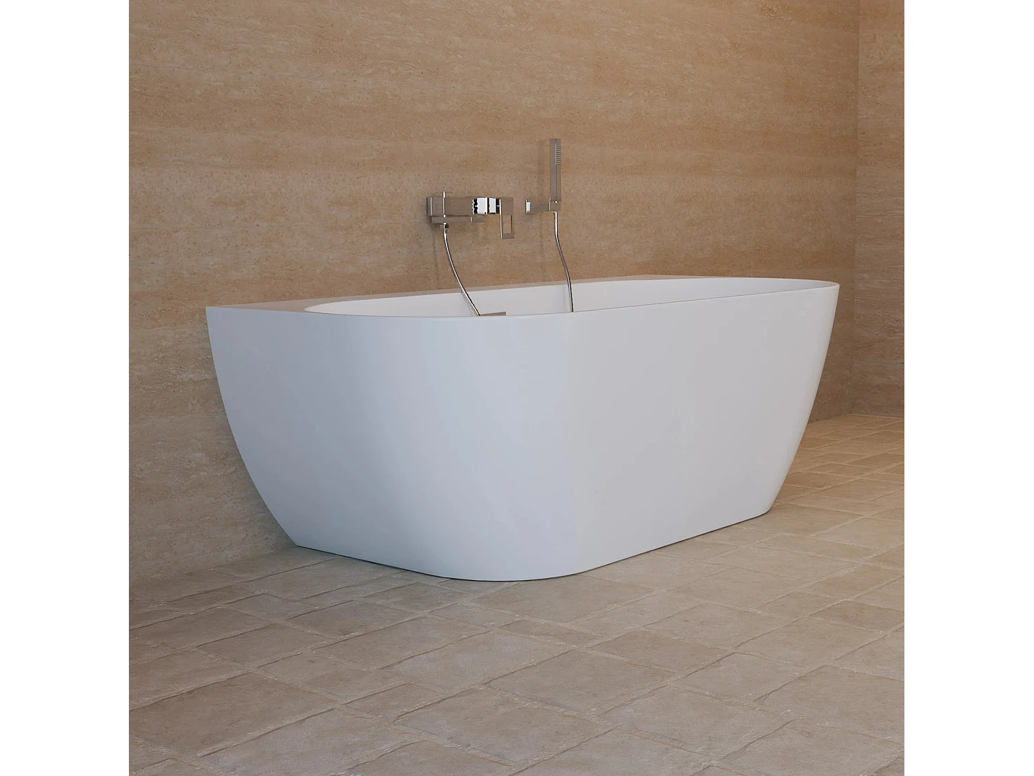 Baignoire Ilot Spring 166 blanche 166 x80 x58 cm, by SPALINA