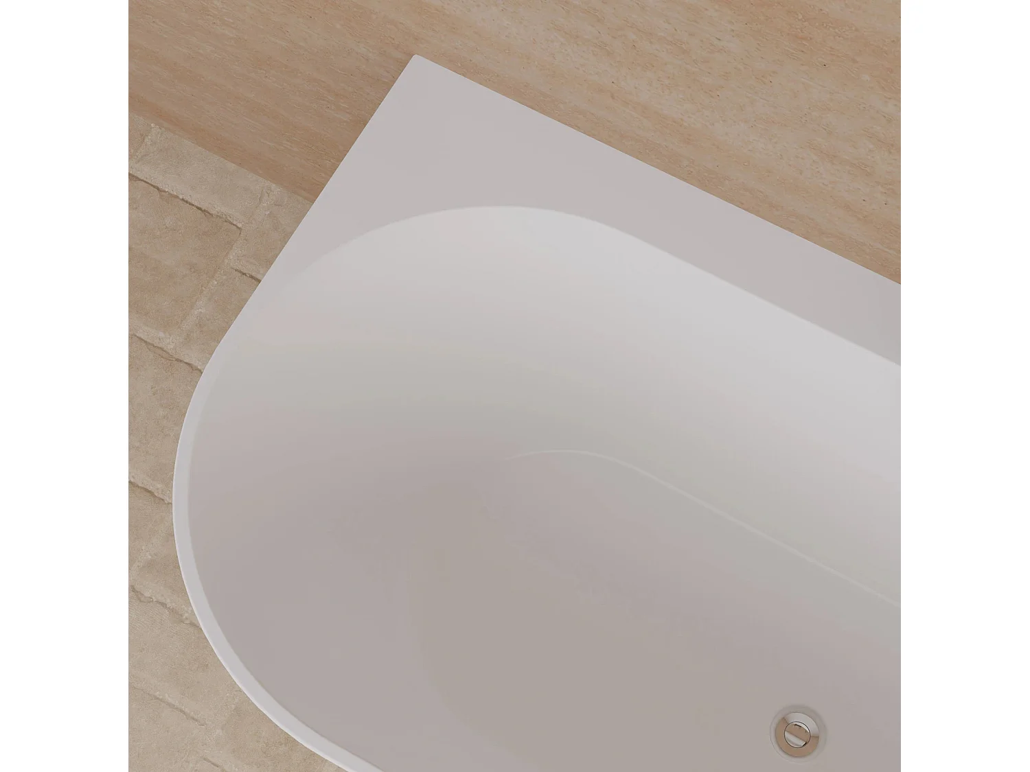 Baignoire Ilot Spring 166 blanche 166 x80 x58 cm, by SPALINA