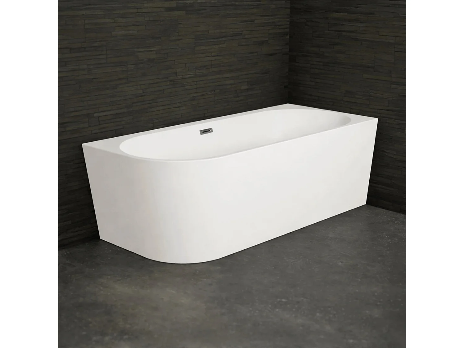 Bundle Capri 170 droite blanche + robinetterie chromée 170 x76 x58 cm, by SPALINA