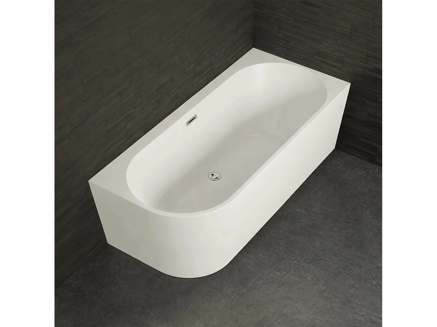 Bundle Capri 170 droite blanche + robinetterie chromée 170 x76 x58 cm, by SPALINA