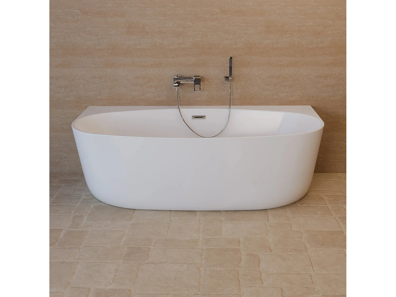 Baignoire Ilot Magic 180 blanche 180 x88 x58 cm, by SPALINA