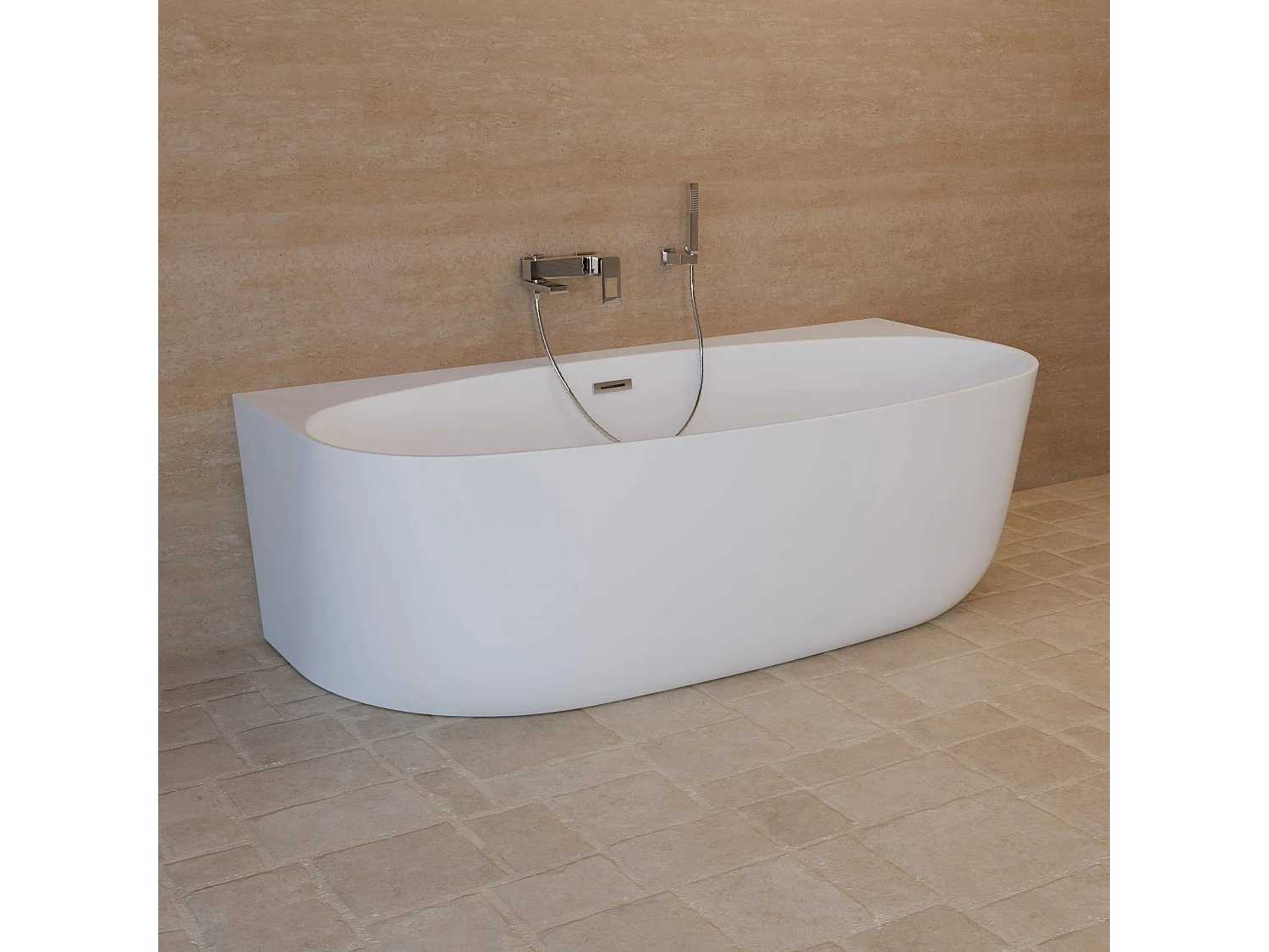 Baignoire Ilot Magic 180 blanche 180 x88 x58 cm, by SPALINA